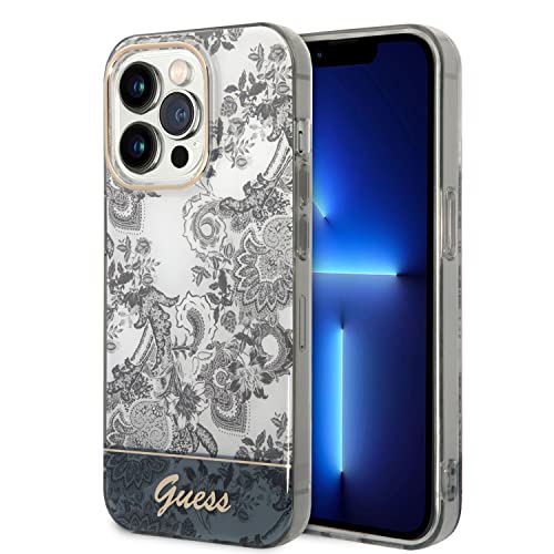 Guess GUHCP14XHGPLHG Hülle für iPhone 14 Pro Max 6,7" grau/Grey hardcase Porcelain Collection von CG MOBILE