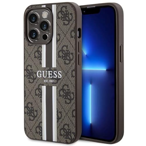 Guess GUHMP13XP4RPSW Hülle für iPhone 13 Pro Max 6.7" braun hardcase 4G Printed Stripes von CG MOBILE