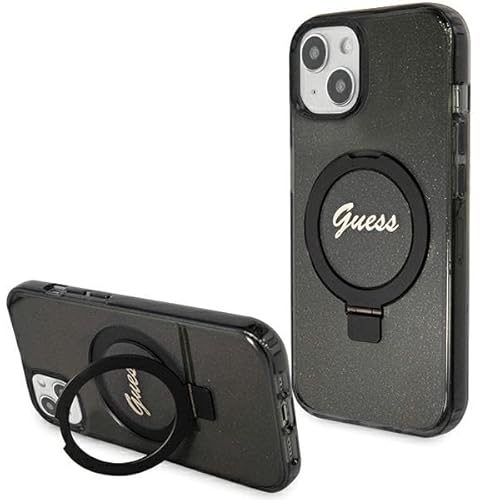 Guess GUHMP15SHRSGSK Hülle für iPhone 15 6.1" Schwarz hardcase Ring Stand Script Glitter Guess GUHMP15SHRSGSK Hülle für iPhone 15 6.1" Schwarz hardcase Ring Stand Script Glitter von CG MOBILE