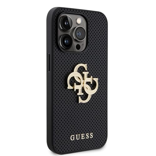 Guess PU 4G Glitter Big Metal Logo Case for iPhone 15 Pro Max Black von CG MOBILE