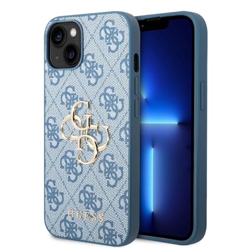 Guess iPhone 15 TPU Back Cover - 4G - Big Metal Logo - Blue von CG MOBILE