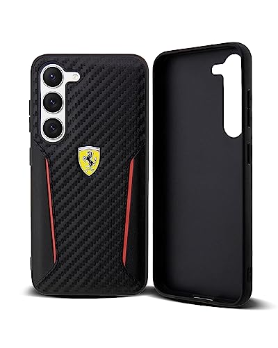 Hülle Ferrari FEHCS23MNPYK S23+ S916 schwarz hardcase Carbon Contrast Edges von CG MOBILE