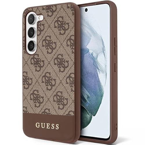 Hülle Guess GUHCS23SG4GLBR Samsung S23 S911 braun 4G Stripe Collection von CG MOBILE