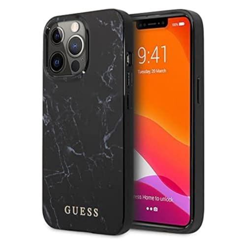 Hülle für iPhone 13 Pro Max Schwarz PC TPU Marmor Design - Guess von CG MOBILE