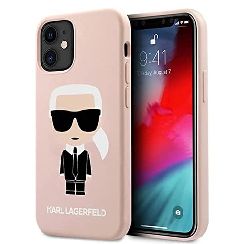 KARL LAGERFELD KLHCP12SSLFKPI Hülle für iPhone 12 Mini 5,4" hardcase hell-pink Silicone Iconic von CG MOBILE