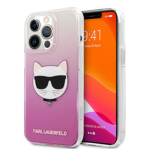 KARL LAGERFELD KLHCP13LCTRP Hülle für iPhone 13 Pro / 13 6,1" rosa Choupette Head von CG MOBILE