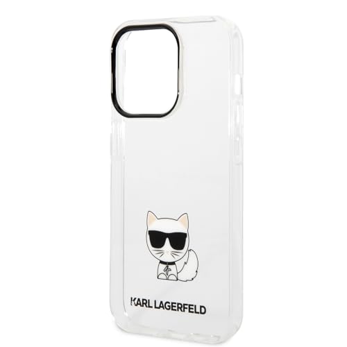 KARL LAGERFELD KLHCP14LCTTR hülle für iPhone 14 Pro 6,1" hardcase transparent Choupette Body von CG MOBILE