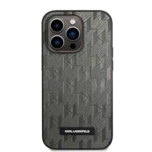 KARL LAGERFELD KLHCP14LSAKLHPG Hülle für iPhone 14 Pro 6,1" hardcase grau/Grey S von CG MOBILE