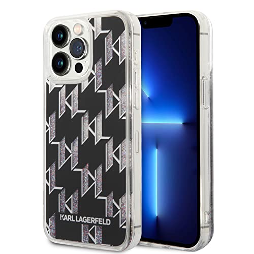 Karl Lagerfeld KLHCP14XLMNMK Hülle für iPhone 14 Pro Max 6,7" hardcase schwarz/Black Liquid Glitter Monogram von CG MOBILE