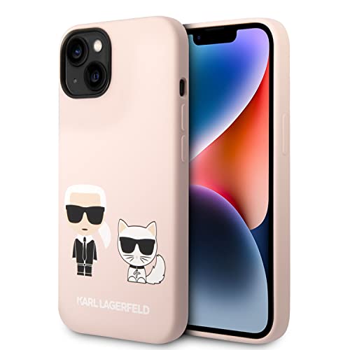 Karl Lagerfeld KLHMP14SSSKCI Hülle für iPhone 14 6,1" hardcase Light pink Silicone Karl & Choupette Karl Lagerfeld KLHMP14SSSKCI Hülle für iPhone 14 6,1" hardcase Light pink Silicone Karl & Choupette von CG MOBILE