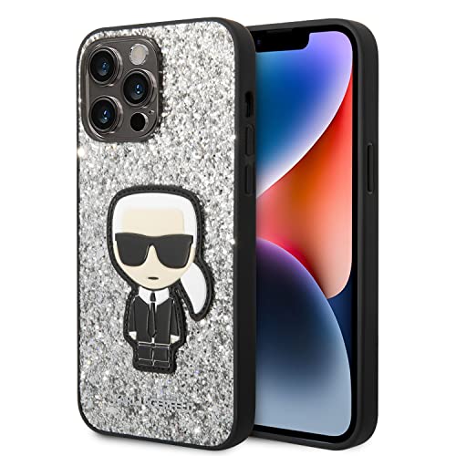 Karl Lagerfeld KLHCP14XGFKPG Hülle für iPhone 14 Pro Max 6,7" hardcase Silber/Silver Glitter Flakes Ikonik Karl Lagerfeld KLHCP14XGFKPG Hülle für iPhone 14 Pro Max 6,7" hardcase Silber/Silver Glitter Flakes Ikonik von CG MOBILE