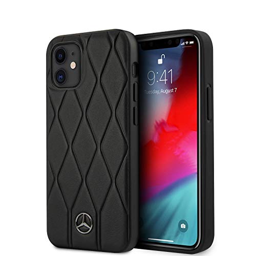 Mercedes-Benz MEHCP12SMULBK Wave Line Hülle für iPhone 12 Mini 5,4 schwarz von CG MOBILE