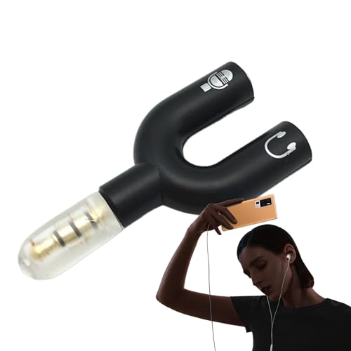 CGACCSD Audio Splitter, Adapter Mit 3 5 Mm Klinkenstecker, Zwei in Eins Klinkenstecker U-förmig Mikrofon Audio Verbinder für Telefon Laptop PC Männer Frauen von CGACCSD