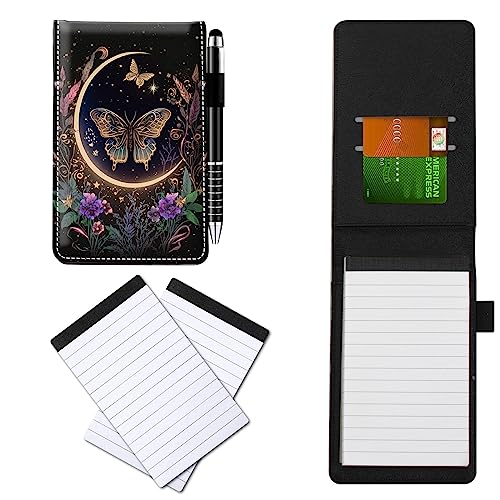 CGFGHHUY Kleine Notizbuchhülle aus PU-Leder, Metall-Kugelschreiber und 2 Stück, 7,6 x 12,7 cm, Notizblöcke, Nachfüllpackungen, Blumen, Pflanzen, Schmetterlinge, Muster, Notizbücher für Meetings CGFGHHUY Kleine Notizbuchhülle aus PU-Leder, Metall-Kugelschreiber und 2 Stück, 7,6 x 12,7 cm, Notizblöcke, Nachfüllpackungen, Blumen, Pflanzen, Schmetterlinge, Muster, Notizbücher für Meetings von CGFGHHUY