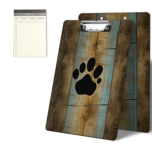 CGFGHHUY Klemmbretter mit niedlichem Aquarell-Hundepfotenmuster, Klemmbrett 22,9 x 31,8 cm, mit niedrigem Profil, Metallclip, Klemmbrett für Studenten, Klassenzimmer, Büro, Frauen und Männer, mit CGFGHHUY Klemmbretter mit niedlichem Aquarell-Hundepfotenmuster, Klemmbrett 22,9 x 31,8 cm, mit niedrigem Profil, Metallclip, Klemmbrett für Studenten, Klassenzimmer, Büro, Frauen und Männer, mit von CGFGHHUY