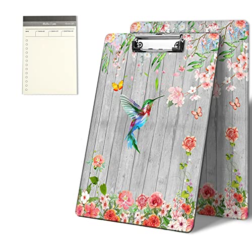 CGFGHHUY Klemmbretter mit niedlichem Kolibri-Blumenmuster, 22,9 x 31,8 cm, mit flachem Metallclip, Klemmbrett für Studenten, Klassenzimmer, Büro, Damen, Herren, mit einem To-Do-Listen-Notizblock CGFGHHUY Klemmbretter mit niedlichem Kolibri-Blumenmuster, 22,9 x 31,8 cm, mit flachem Metallclip, Klemmbrett für Studenten, Klassenzimmer, Büro, Damen, Herren, mit einem To-Do-Listen-Notizblock von CGFGHHUY