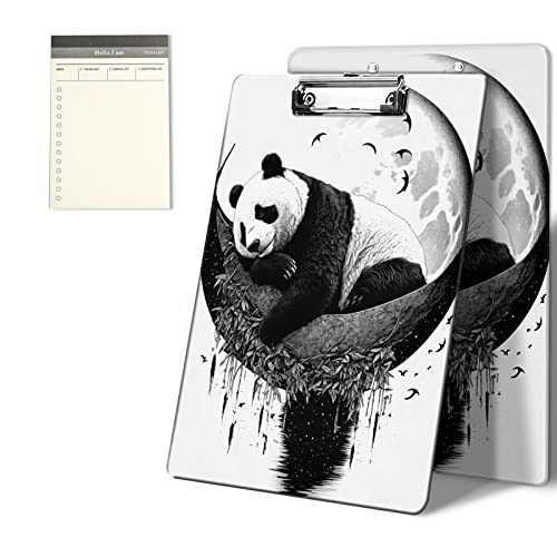 CGFGHHUY Klemmbretter mit niedlichem Panda-Mond-Muster, 22,9 x 31,8 cm, mit flachem Metallclip, Klemmbrett für Studenten, Klassenzimmer, Büro, Damen, Herren, mit einem To-Do-Listen-Notizblock CGFGHHUY Klemmbretter mit niedlichem Panda-Mond-Muster, 22,9 x 31,8 cm, mit flachem Metallclip, Klemmbrett für Studenten, Klassenzimmer, Büro, Damen, Herren, mit einem To-Do-Listen-Notizblock von CGFGHHUY