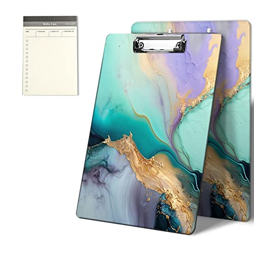 CGFGHHUY Klemmbretter mit niedlichem grünem Marmormuster, 22,9 x 31,8 cm, mit flachem Metallclip, Klemmbrett für Studenten, Klassenzimmer, Büro, Damen, Herren, mit einem To-Do-Listen-Notizblock CGFGHHUY Klemmbretter mit niedlichem grünem Marmormuster, 22,9 x 31,8 cm, mit flachem Metallclip, Klemmbrett für Studenten, Klassenzimmer, Büro, Damen, Herren, mit einem To-Do-Listen-Notizblock von CGFGHHUY