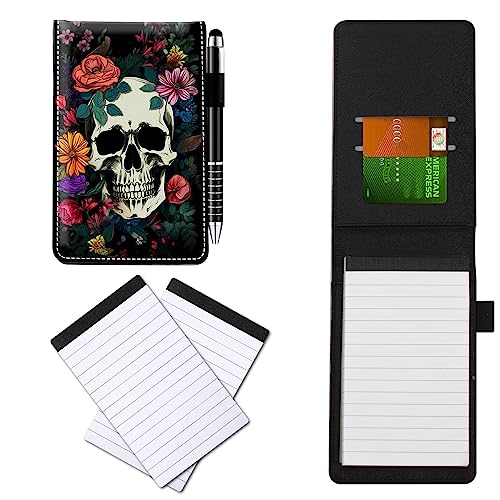 CGFGHHUY Notizblöcke aus PU-Leder, klein, mit Metall-Kugelschreiber und 2 Stück, 7,6 x 12,7 cm, Notizblöcke, Blumenmuster, Notizbücher für Meetings, tägliche Aufzeichnungen, Notizen CGFGHHUY Notizblöcke aus PU-Leder, klein, mit Metall-Kugelschreiber und 2 Stück, 7,6 x 12,7 cm, Notizblöcke, Blumenmuster, Notizbücher für Meetings, tägliche Aufzeichnungen, Notizen von CGFGHHUY