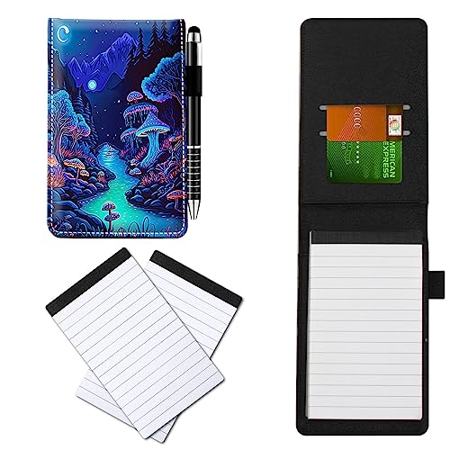 CGFGHHUY Notizbuch aus PU-Leder, klein, mit Metall-Kugelschreiber und 2 Notizblöcken, 7,6 x 12,7 cm, Waldmuster, Notizbücher für Meetings, tägliche Aufzeichnungen, Notizen CGFGHHUY Notizbuch aus PU-Leder, klein, mit Metall-Kugelschreiber und 2 Notizblöcken, 7,6 x 12,7 cm, Waldmuster, Notizbücher für Meetings, tägliche Aufzeichnungen, Notizen von CGFGHHUY