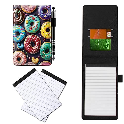 CGFGHHUY Notizbuch aus PU-Leder, klein, mit Metall-Kugelschreiber und 2 Notizblöcken, 7,6 x 12,7 cm, süßes Essen-Muster, Notizbücher für Meetings, tägliche Aufzeichnungen, Notizen CGFGHHUY Notizbuch aus PU-Leder, klein, mit Metall-Kugelschreiber und 2 Notizblöcken, 7,6 x 12,7 cm, süßes Essen-Muster, Notizbücher für Meetings, tägliche Aufzeichnungen, Notizen von CGFGHHUY