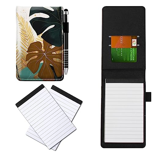 CGFGHHUY Notizbuch aus PU-Leder, klein, mit Metall-Kugelschreiber und 2 Notizblöcken, 7,6 x 12,7 cm, tropisches Palmenmuster, Notizbücher für Meetings, tägliche Aufzeichnungen, Notizen CGFGHHUY Notizbuch aus PU-Leder, klein, mit Metall-Kugelschreiber und 2 Notizblöcken, 7,6 x 12,7 cm, tropisches Palmenmuster, Notizbücher für Meetings, tägliche Aufzeichnungen, Notizen von CGFGHHUY