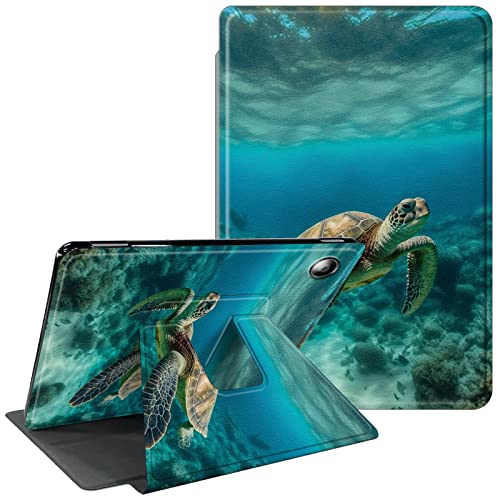 CGFGHHUY Schutzhülle für Fire HD 10 Tablet 5. / 7. / 9. Generation 2015 / 2017 / 2019, 25,7 cm (10,1 Zoll), 360 Grad drehbarer Ständer, Schutzhülle mit automatischer Wake-Sleep-Tablet-Hülle, grüne von CGFGHHUY