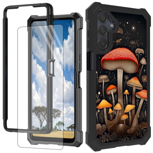 CGFGHHUY Schutzhülle für Galaxy A15 5G, mit Displayschutzfolie, hartes PC + weiches TPU, stoßfeste Schutzhülle für Samsung Galaxy A15 5G 6,5 Zoll 2024, roter Pilz CGFGHHUY Schutzhülle für Galaxy A15 5G, mit Displayschutzfolie, hartes PC + weiches TPU, stoßfeste Schutzhülle für Samsung Galaxy A15 5G 6,5 Zoll 2024, roter Pilz von CGFGHHUY