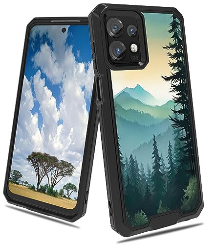 CGFGHHUY Schutzhülle für Moto Edge Plus 2023, 2-in-1, zweilagig, hartes Polycarbonat, weiches TPU, stoßfest, Fallschutzhülle, für Motorola Moto Edge Plus 2023 16,9 cm (6,6 Zoll), Waldberg von CGFGHHUY