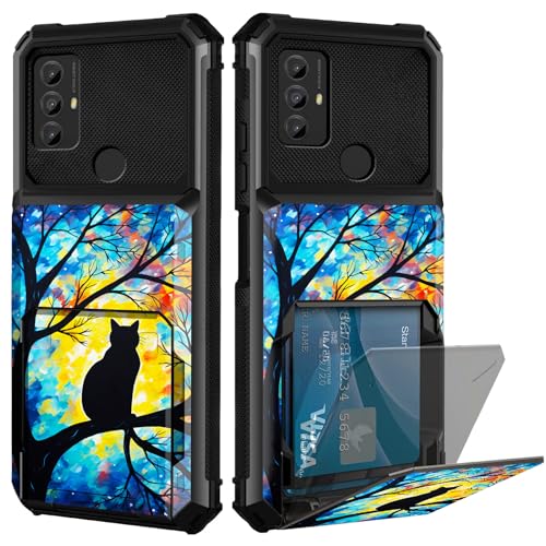 CGFGHHUY Schutzhülle für Moto G Play 2023, Brieftasche, Kartenschlitz, versteckte Klapptür, Katze im Baum-Muster, zweilagig, hartes Polycarbonat und weiches TPU, stoßfeste Schutzhülle für Moto G Play CGFGHHUY Schutzhülle für Moto G Play 2023, Brieftasche, Kartenschlitz, versteckte Klapptür, Katze im Baum-Muster, zweilagig, hartes Polycarbonat und weiches TPU, stoßfeste Schutzhülle für Moto G Play von CGFGHHUY