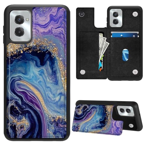 CGFGHHUY Schutzhülle für Moto G Power 5G 2024, Brieftaschen-Schutzhülle mit Kartenfächern und Ständer, PU-Leder, weiche TPU-Schutzhülle für Motorola Moto G Power 5G 2024 – Lila / Blau Marmor CGFGHHUY Schutzhülle für Moto G Power 5G 2024, Brieftaschen-Schutzhülle mit Kartenfächern und Ständer, PU-Leder, weiche TPU-Schutzhülle für Motorola Moto G Power 5G 2024 – Lila / Blau Marmor von CGFGHHUY