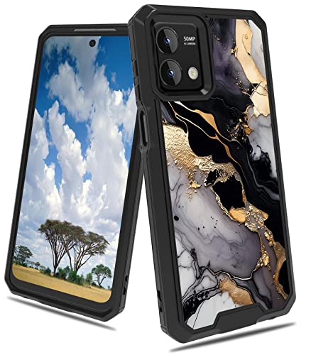 CGFGHHUY Schutzhülle für Motorola Moto G Stylus 5G 2023, 16,5 cm (6,5 Zoll), Hybrid-Hybrid-Hülle, doppellagig, harter PC, weiches TPU, stoßfest, Marmor-Schutzhülle für Motorola Moto G Stylus 5G 2023 von CGFGHHUY