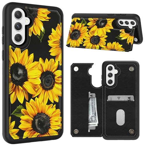 CGFGHHUY Schutzhülle für Samsung Galaxy S24 FE 6,7 Zoll 2024, Brieftaschenformat, mit Kartenfächern und Ständer, PU-Leder, weiche TPU-Schutzhülle für Samsung Galaxy S24 FE 6,7 Zoll 2024, Schwarz/Gelb CGFGHHUY Schutzhülle für Samsung Galaxy S24 FE 6,7 Zoll 2024, Brieftaschenformat, mit Kartenfächern und Ständer, PU-Leder, weiche TPU-Schutzhülle für Samsung Galaxy S24 FE 6,7 Zoll 2024, Schwarz/Gelb von CGFGHHUY