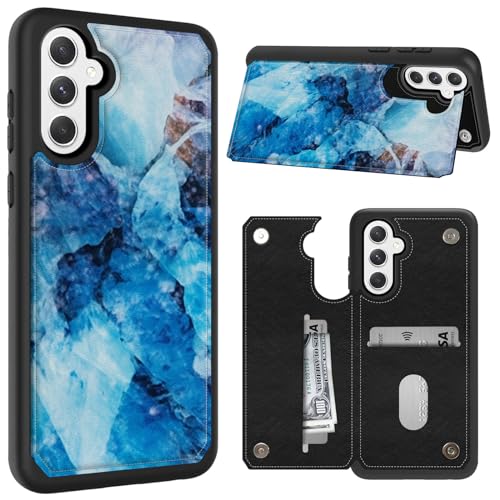 CGFGHHUY Schutzhülle für Samsung Galaxy S24 Plus, Brieftaschen-Schutzhülle mit Kartenfächern und Ständer, PU-Leder, weiche TPU-Schutzhülle für Samsung Galaxy S24 Plus 6,7 Zoll 2024, blauer Marmor CGFGHHUY Schutzhülle für Samsung Galaxy S24 Plus, Brieftaschen-Schutzhülle mit Kartenfächern und Ständer, PU-Leder, weiche TPU-Schutzhülle für Samsung Galaxy S24 Plus 6,7 Zoll 2024, blauer Marmor von CGFGHHUY