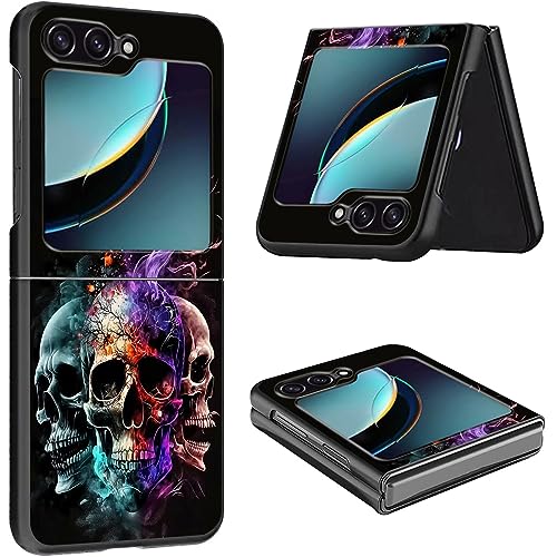 CGFGHHUY Schutzhülle für Samsung Galaxy Z Flip 5, 17 cm (6,7 Zoll), dünn, leicht, hart, Polycarbonat, schüttelsicher, Schutzhülle für Samsung Galaxy Z Flip 5, 17 cm (6,7 Zoll), Feuereisschädel von CGFGHHUY
