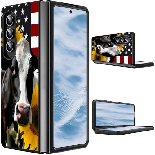 CGFGHHUY Schutzhülle für Samsung Galaxy Z Fold 6 2024, schlank, leicht, hart, Polycarbonat, rüttelfest, Schutzhülle für Samsung Galaxy Z Fold 6 5G, 19,3 cm (7,6 Zoll), amerikanische Flagge von CGFGHHUY