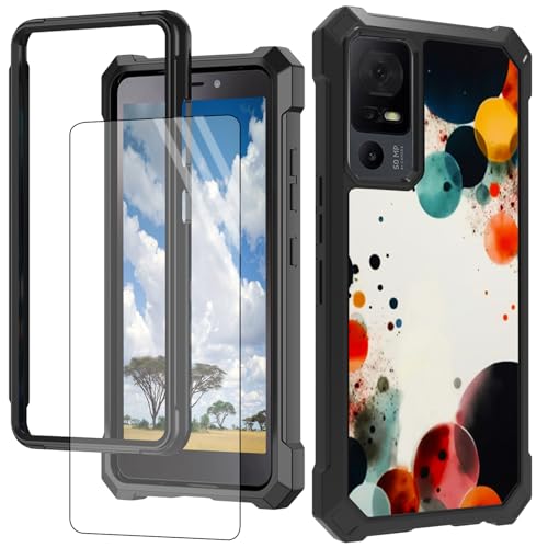 CGFGHHUY Schutzhülle für TCL 40 XE 5G 16,7 cm (6,5 Zoll) 2023, mit Displayschutzfolie, Hart-PC + weiches TPU, stoßfest, bunte Kugel von CGFGHHUY