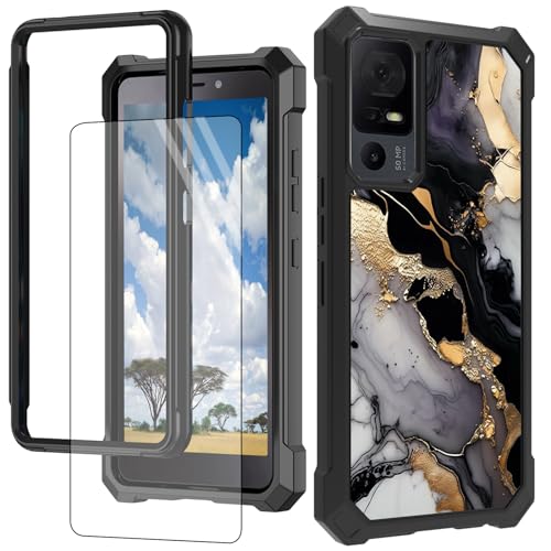 CGFGHHUY Schutzhülle für TCL 40 XE 5G 16,7 cm (6,5 Zoll) 2023 mit Displayschutzfolie, hartes PC + weiches TPU, stoßfeste Schutzhülle für TCL 40 XE 5G 16,7 cm (6,5 Zoll) 2023 – Marmor von CGFGHHUY