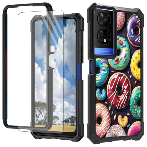 CGFGHHUY Schutzhülle für TCL 50 XE 5G für TCL 50 XE 5G, mit Displayschutzfolie, hartes PC + weiches TPU, stoßfeste Schutzhülle für TCL 50 XE 5G T614D 16,8 cm (6,6 Zoll) 2024 – Sweet Food von CGFGHHUY