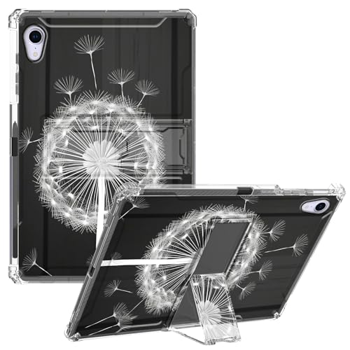 CGFGHHUY Schutzhülle für iPad Air 5. Generation, transparent, schlank, leicht, mit Ständer, TPU, mit Stifthalter, Tablet-Hülle für iPad Air 5/4, 11 Zoll (27,7 cm), Löwenzahn von CGFGHHUY