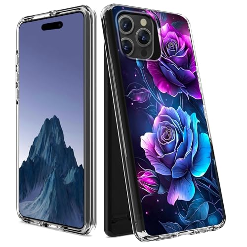 CGFGHHUY Schutzhülle für iPhone 14 Pro Max, transparent, zweilagig, transparent, weiches TPU + hartes Polycarbonat, stoßfest, Schutzhülle für iPhone 14 Pro Max 6,7 Zoll 2022 – Blaue lila Rose Blume CGFGHHUY Schutzhülle für iPhone 14 Pro Max, transparent, zweilagig, transparent, weiches TPU + hartes Polycarbonat, stoßfest, Schutzhülle für iPhone 14 Pro Max 6,7 Zoll 2022 – Blaue lila Rose Blume von CGFGHHUY
