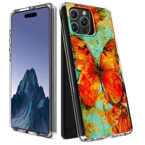 CGFGHHUY Schutzhülle für iPhone 14 Pro Max, transparent, zweilagig, transparent, weiches TPU + hartes Polycarbonat, stoßfest, Schutzhülle für iPhone 14 Pro Max 6,7 Zoll 2022 – Schmetterling und CGFGHHUY Schutzhülle für iPhone 14 Pro Max, transparent, zweilagig, transparent, weiches TPU + hartes Polycarbonat, stoßfest, Schutzhülle für iPhone 14 Pro Max 6,7 Zoll 2022 – Schmetterling und von CGFGHHUY