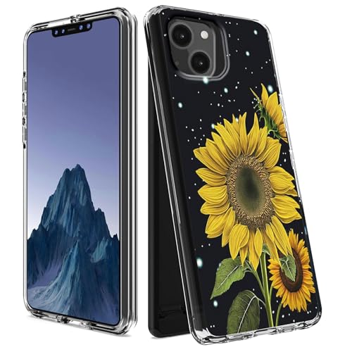 CGFGHHUY Schutzhülle für iPhone 15 / 14 2022 / 2023 (15,5 cm), transparent, zweilagig, transparent, weiches TPU + hartes Polycarbonat, stoßfeste Schutzhülle für iPhone 15/14 2022/2023, gelbe von CGFGHHUY