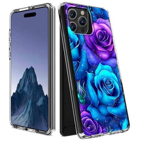 CGFGHHUY Schutzhülle für iPhone 15 Pro, transparent, zweilagig, transparent, weiches TPU + hartes Polycarbonat, stoßfest, Schutzhülle für iPhone 15 Pro 6,1 Zoll 2023 – Lila Blau Rose Blume CGFGHHUY Schutzhülle für iPhone 15 Pro, transparent, zweilagig, transparent, weiches TPU + hartes Polycarbonat, stoßfest, Schutzhülle für iPhone 15 Pro 6,1 Zoll 2023 – Lila Blau Rose Blume von CGFGHHUY
