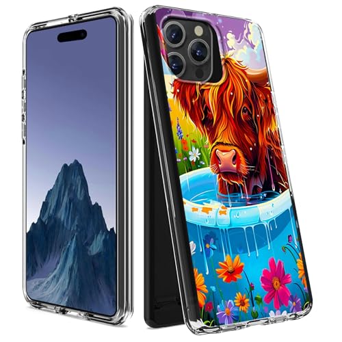 CGFGHHUY Schutzhülle für iPhone 15 Pro Max, transparent, zweilagig, transparent, weiches TPU + hartes Polycarbonat, stoßfest, Schutzhülle für iPhone 15 Pro Max 6,7 Zoll 2023 – niedliche Kuh und Blumen CGFGHHUY Schutzhülle für iPhone 15 Pro Max, transparent, zweilagig, transparent, weiches TPU + hartes Polycarbonat, stoßfest, Schutzhülle für iPhone 15 Pro Max 6,7 Zoll 2023 – niedliche Kuh und Blumen von CGFGHHUY