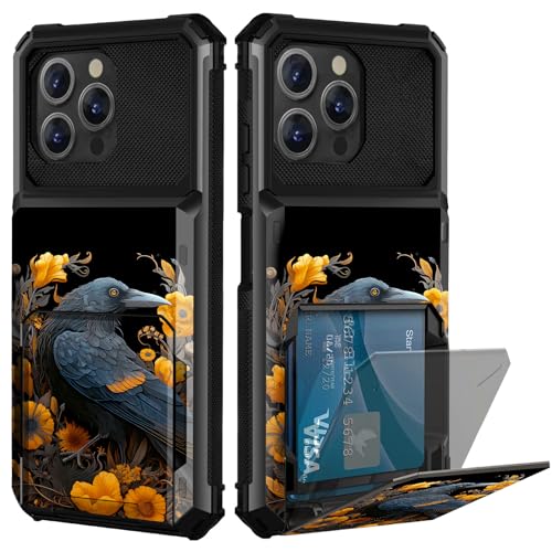 CGFGHHUY Schutzhülle für iPhone 15 Pro Max mit Kartenschlitz, versteckte Klapptür, gelbe Blumen und Vögel, doppellagig, hartes Polycarbonat und weiches TPU, Schutzhülle für iPhone 15 Pro Max 6,7 Zoll CGFGHHUY Schutzhülle für iPhone 15 Pro Max mit Kartenschlitz, versteckte Klapptür, gelbe Blumen und Vögel, doppellagig, hartes Polycarbonat und weiches TPU, Schutzhülle für iPhone 15 Pro Max 6,7 Zoll von CGFGHHUY