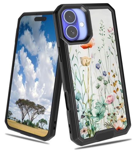 CGFGHHUY Schutzhülle für iPhone 16 Plus, 2-in-1, zweilagig, hartes Polycarbonat, weiches TPU, stoßfest, Fallschutzhülle, für iPhone 16 Plus 6,7 Zoll 2024 – Schöne Blumen CGFGHHUY Schutzhülle für iPhone 16 Plus, 2-in-1, zweilagig, hartes Polycarbonat, weiches TPU, stoßfest, Fallschutzhülle, für iPhone 16 Plus 6,7 Zoll 2024 – Schöne Blumen von CGFGHHUY