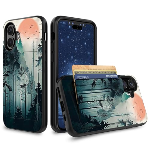CGFGHHUY Schutzhülle für iPhone 16 Plus, Brieftaschen-Schutzhülle mit Kartenhalter, Hybrid-Doppelschicht, weiches Silikon, harter PC, versteckte Ausweise, Kreditkarte, Klappetui für iPhone 16 Plus 17 CGFGHHUY Schutzhülle für iPhone 16 Plus, Brieftaschen-Schutzhülle mit Kartenhalter, Hybrid-Doppelschicht, weiches Silikon, harter PC, versteckte Ausweise, Kreditkarte, Klappetui für iPhone 16 Plus 17 von CGFGHHUY