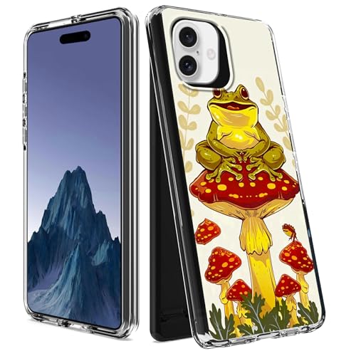 CGFGHHUY Schutzhülle für iPhone 16 Plus, transparent, zweilagig, transparent, weiches TPU + hartes Polycarbonat, stoßfest, Schutzhülle für iPhone 16 Plus 6,7 Zoll 2024, rote Pilze und Frosch CGFGHHUY Schutzhülle für iPhone 16 Plus, transparent, zweilagig, transparent, weiches TPU + hartes Polycarbonat, stoßfest, Schutzhülle für iPhone 16 Plus 6,7 Zoll 2024, rote Pilze und Frosch von CGFGHHUY