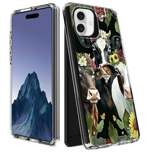 CGFGHHUY Schutzhülle für iPhone 16 Plus, transparent, zweilagig, transparent, weiches TPU + hartes Polycarbonat, stoßfest, Schutzhülle für iPhone 16 Plus 6,7 Zoll 2024 – Kühe Blume CGFGHHUY Schutzhülle für iPhone 16 Plus, transparent, zweilagig, transparent, weiches TPU + hartes Polycarbonat, stoßfest, Schutzhülle für iPhone 16 Plus 6,7 Zoll 2024 – Kühe Blume von CGFGHHUY